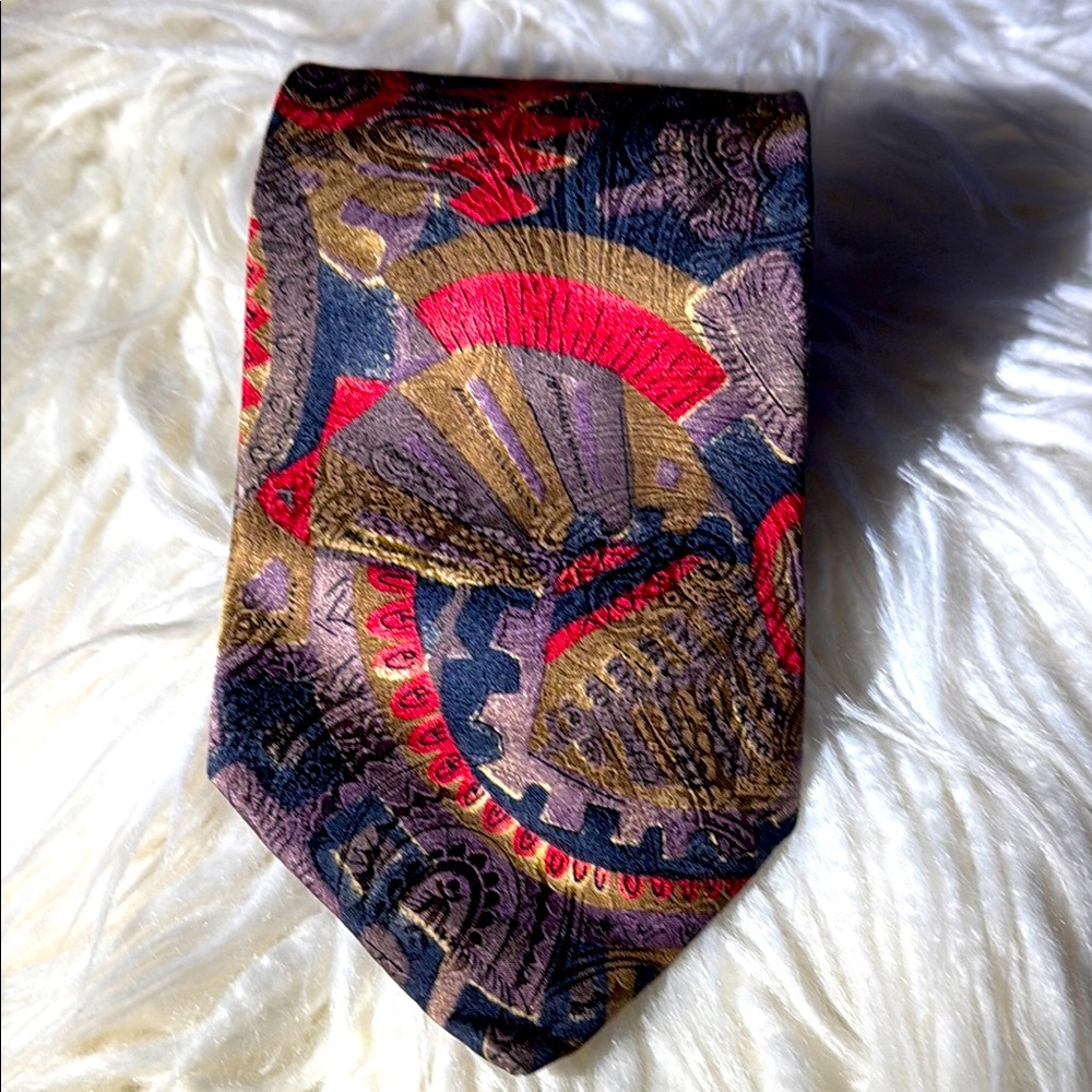 363.  Charleston by The Rack Abstract Patterned Silk Tie